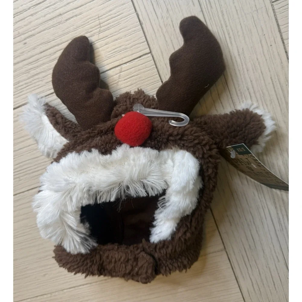 Paw & Tails New W/ Tags Rudolph Pet Hat W/ Hook & Loop‎ Closure. XS/S Christmas